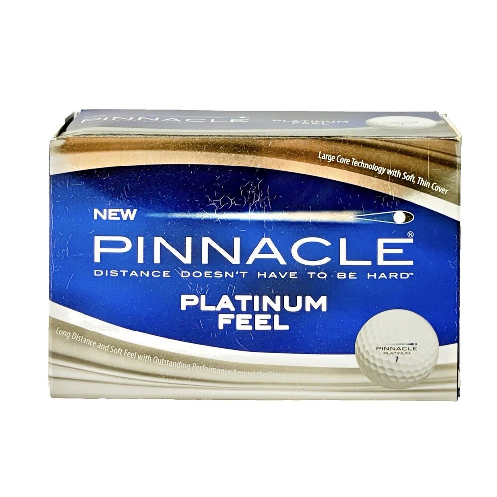 Pinnacle 1 Platinum Feel White Golf Balls Pack of Six New Factory Sealed